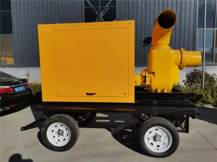 10-inch Self-priming Flood Control And Sewage Drainage Pump With Trailer.